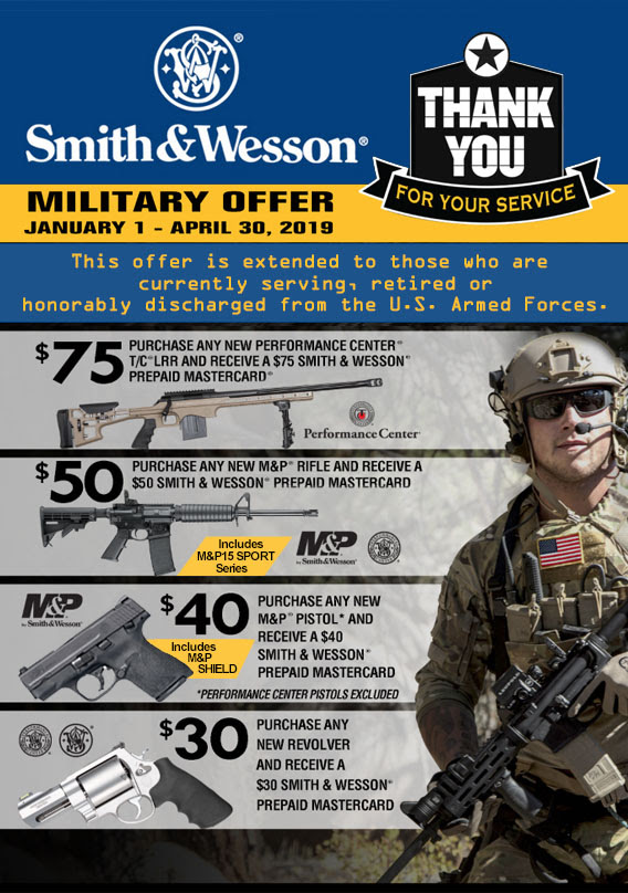 Smith & Wesson Rebate 2019